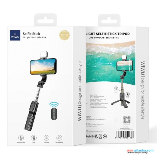 WIWU SELFIE STICK FILL LIGHT TRIPOD